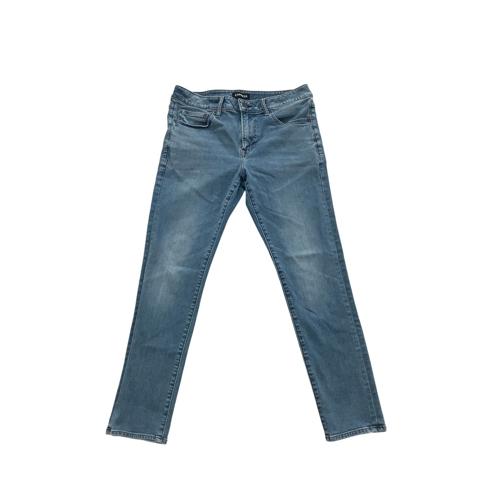 Express Men Skinny Fit Jeans Medium Wash Blue Denim 31x30 Casual Everyday Pants